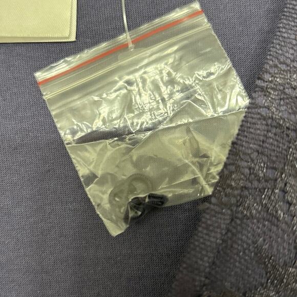 Logo Purple Lace Sheer Long Duster Cardigan Top Large New Whimsical Fairycore - Picture 12 of 16